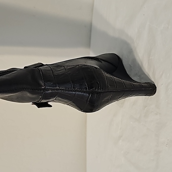 Ann Taylor Black Leather Wedge Boot - Picture 6 of 6